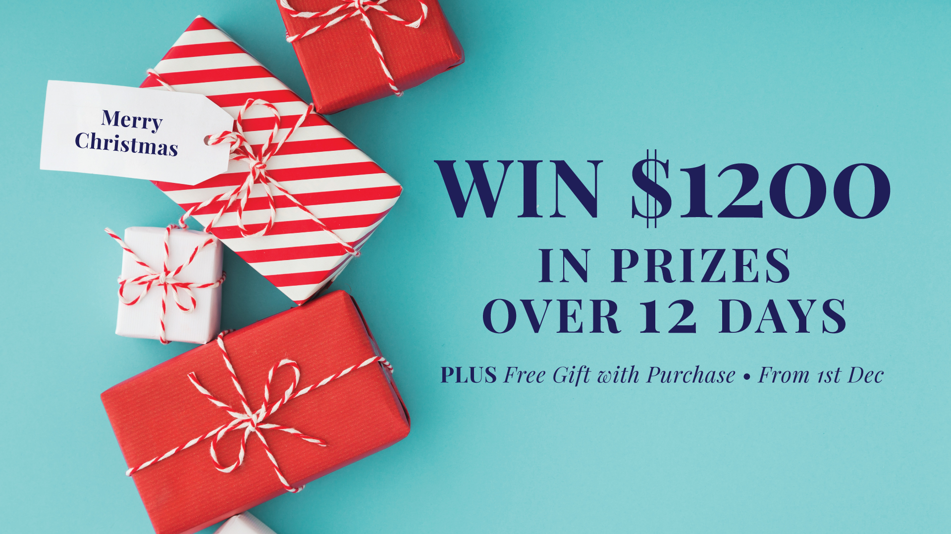 Win $1200 in prizes over 12 days of Christmas!